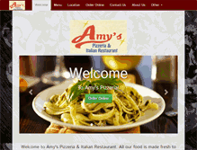 Tablet Screenshot of amypizza.com